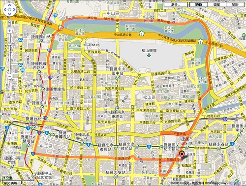 2008 Taipei ING Half Marathon Map