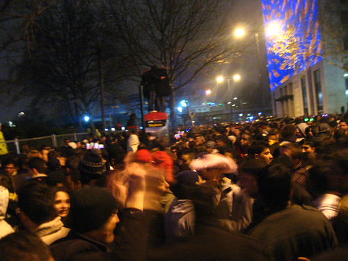 The crowd at the London Eye on New Year's Eve 2008, London