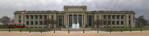 MIssouri History Museum, in Forest Park, Saint Louis, Missouri, USA - Jefferson Memorial exterior panorama