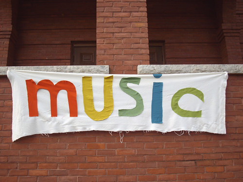 Music sign on the theatre.