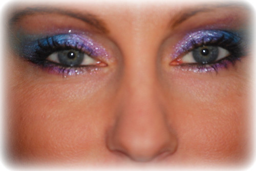 Blue glitter eyeshadow eyelash makeup pictures gallery