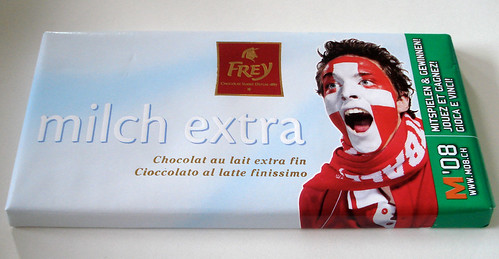 Frey Milch Extra Swiss chocolate with Euro '08 design