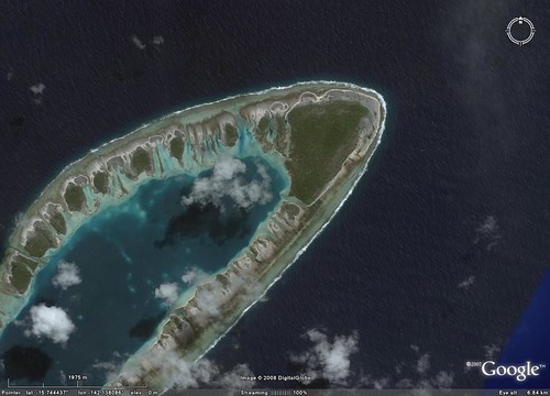 Takume Atoll - DigitalGlobe from Google Earth Image - Northern Motus (1-30,000)