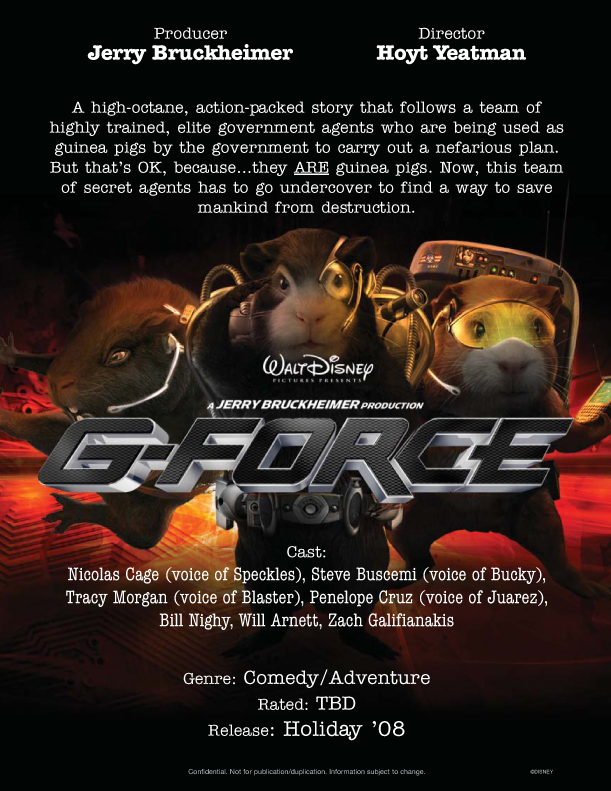 G-Force Disney poster