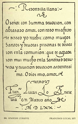 17- Letra española cursiva -Francisco Lucas 1577