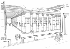L'Agora de Palmyre (Syrie), vue restituée