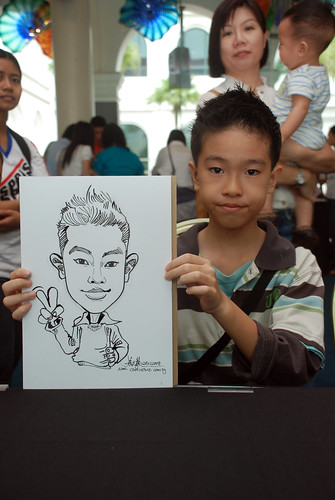 Caricature live sketching at Singapore Art Museum Christmas Open House - 17