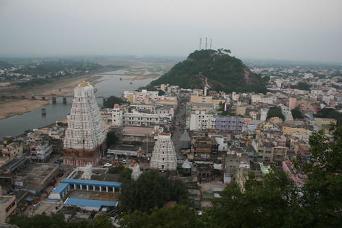 Birds eye view of Srikalahasti temple 