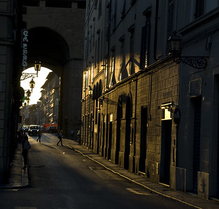 The sunlit streets of Florence