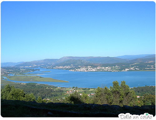 Vista do río Miño dende a Citania do Trega (A Guarda, provincia de Pontevedra)