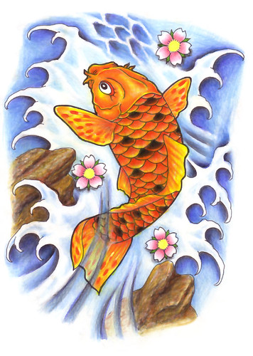 Koi design for a tattoo forum. Anyone can see this photo All rights reserved