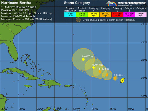 Hurricane Bertha has nothing to do with Jerry Garcia or Bob Weir or Brent Mydland!
