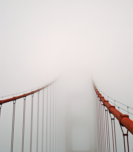 the golden gate bridge fog. the Golden Gate Bridge in