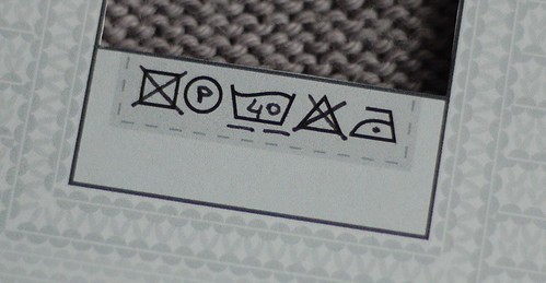Close up of washing care symbols