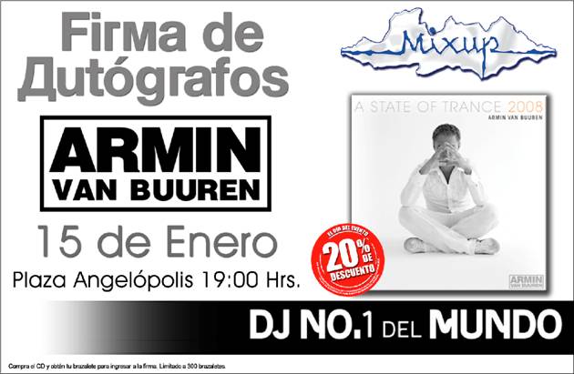 Firma de Autografos Armin van Buuren en Puebla 