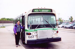 Eddie K on a May 2000 GMC Fishbowl bus fantrip in Milwaukee Wisconsin.