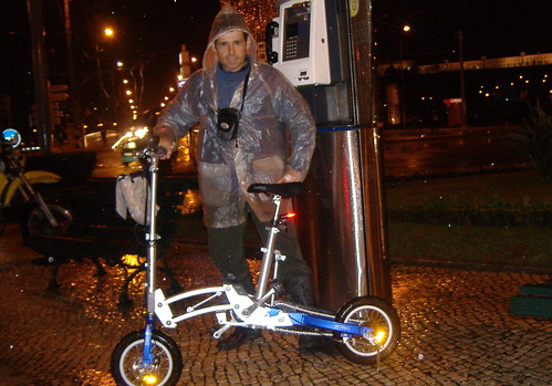 bicicletada à chuva, em Janeiro de 2009