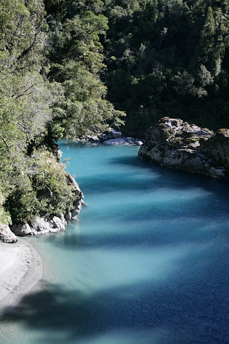 Blue waters of the Hokitika Gorge