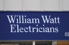 Electrician's sign