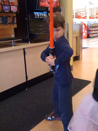 ethan with red light sabre