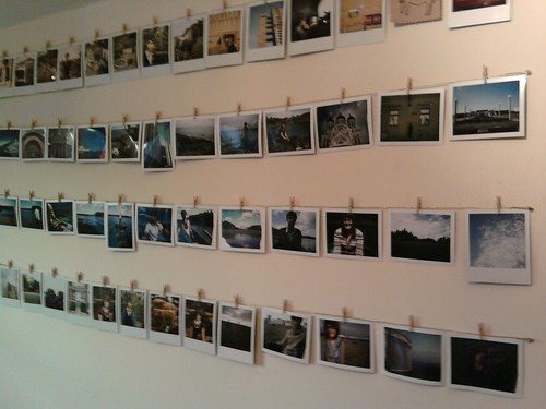 Wire + Minipegs = Polaroid Wall by fionamclaren.