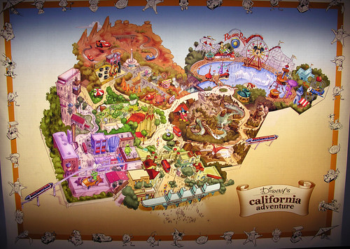 disneyland california map. California Adventure Map