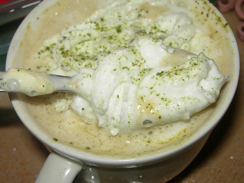 green tea + coffee + whipped cream = heaven