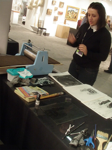 Printmaking Demo at LA Art Show
