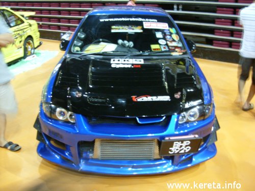 Blue Proton Wira Evo bodykit with twin diffuser at each side and exposed 