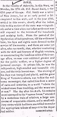 Colonel Daniel Smith Obituary (Western Carolinian of Salisbury, North Carolina, Vol. IV, dated Tuesday, June 1, 1824)