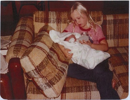 Me holding Kristin, 1979