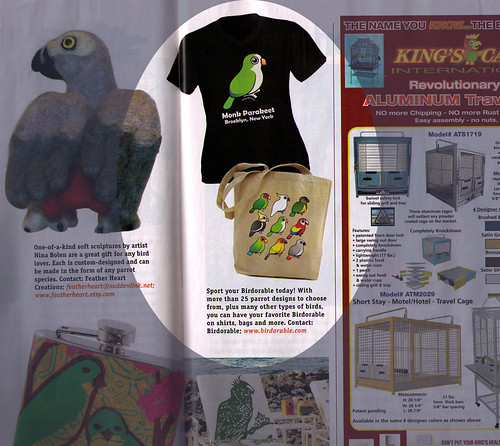 Birdorable featured in Bird Talk Magazine Aug 2008