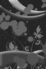 Rounded splatter flower iphone wallpaper