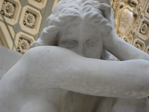 Eugène Delaplanche (French, 1831-1892) Eve After the Fall (1869) Marble. Musée dOrsay, Paris (Detail of Eyes)