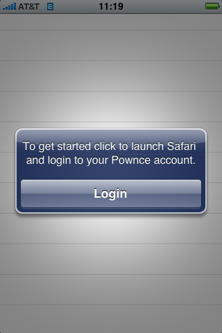 Pownce OAuth flow Step 1