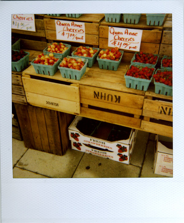 farmers market: cherries