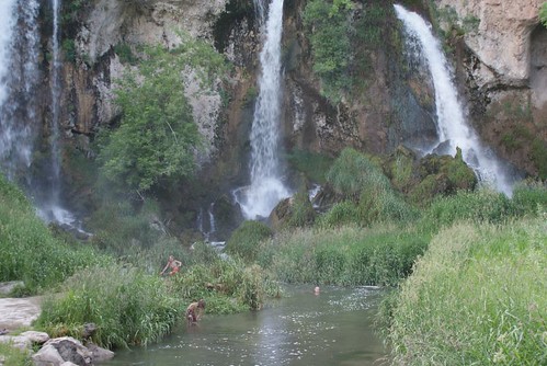 swimming in Rifle Falls