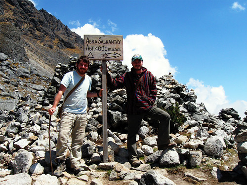 Me and Adam, Salkantay pass, 4,600metres, Salkantay Trek, Peru