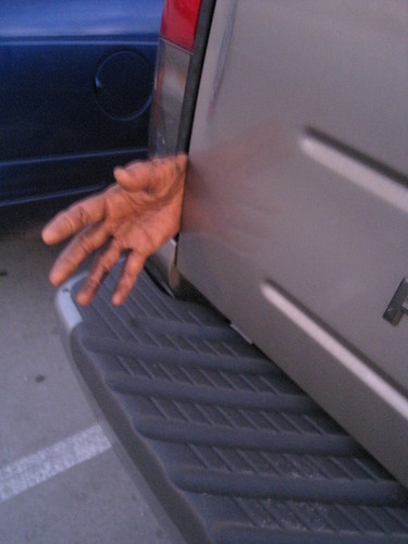 Hand out of bumper
