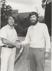 Visitor to the University of Newcastle, Australia – Professor Peter Kammerer (Technical University of Darmstradt, West Germany) and Professor Ken Snowdon - 1987 by Cultural Collections, University of Newcastle
