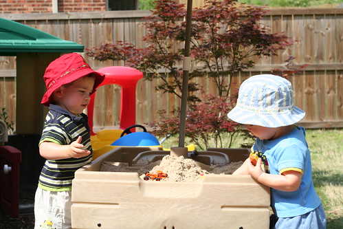 Happy Boys Playing Outside
