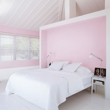 soft pink bedroom