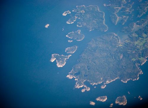 view from the plane: Scandinavia from 33,000ft