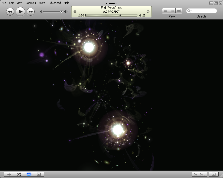 iTunes 8.0.0.35 Visualizer - ALI PROJECT 月蝕グランギニョル
