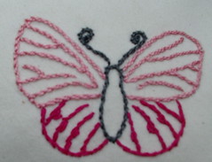 two tone pink butterfly