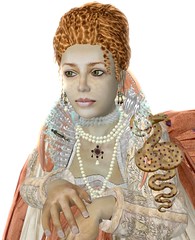 Elizabeth I. - Rainbow Portrait gown, 3.