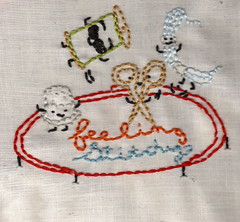 Thimble Guy and Thread Man are back, but now they brought friends:Feeling Stitchy Banner Contest #2
