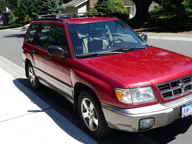red 2000 subaru forester