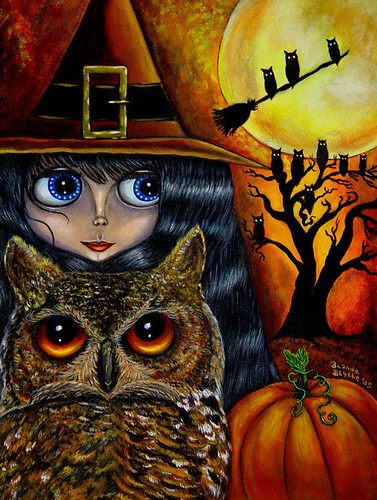 Halloween Owl Witch by Blonde Blythe