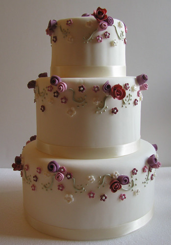 Pink Mauve Wedding Cake by The Couture Cakery